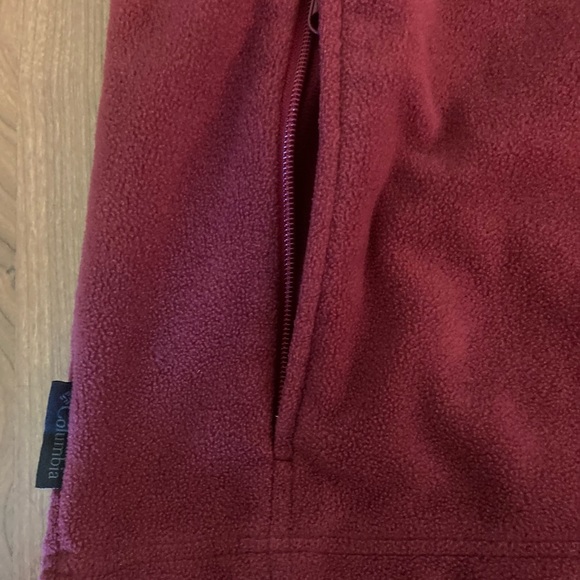Columbia Burgundy Jacket Fleece Full Zipper - Picture 4 of 4